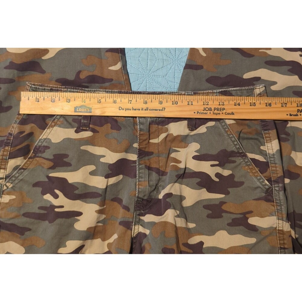 Levi's '94 Baggy Cargo Pants Womens 28 Green Camo Jogger Drawstring Cuffed Hem - Picture 10 of 13